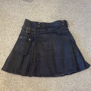 Men's 100% Cotton Utility Kilt in Dark Charcoal Grey - Size 40